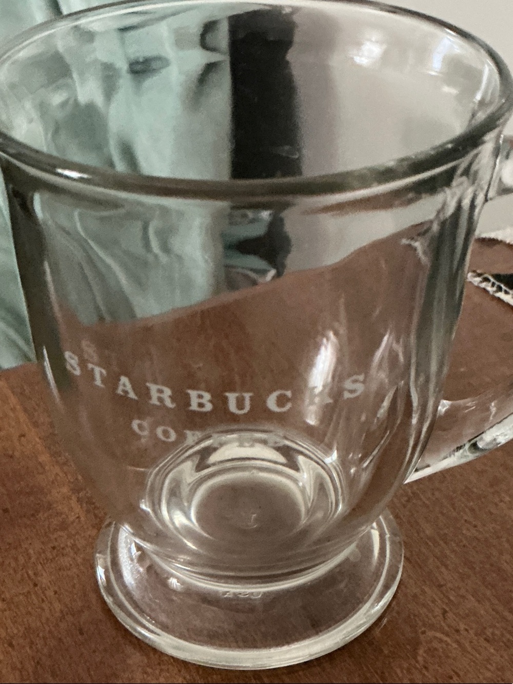 Starbucks glass mug anchor hocking -clear glass 16 oz.